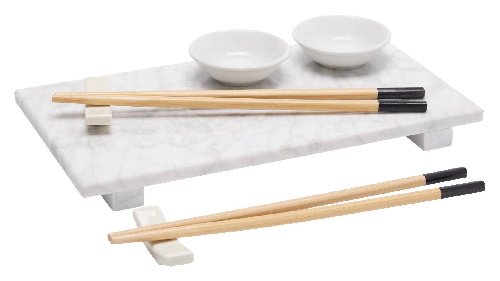 Sushi Set 9tlg. weiß Marmor