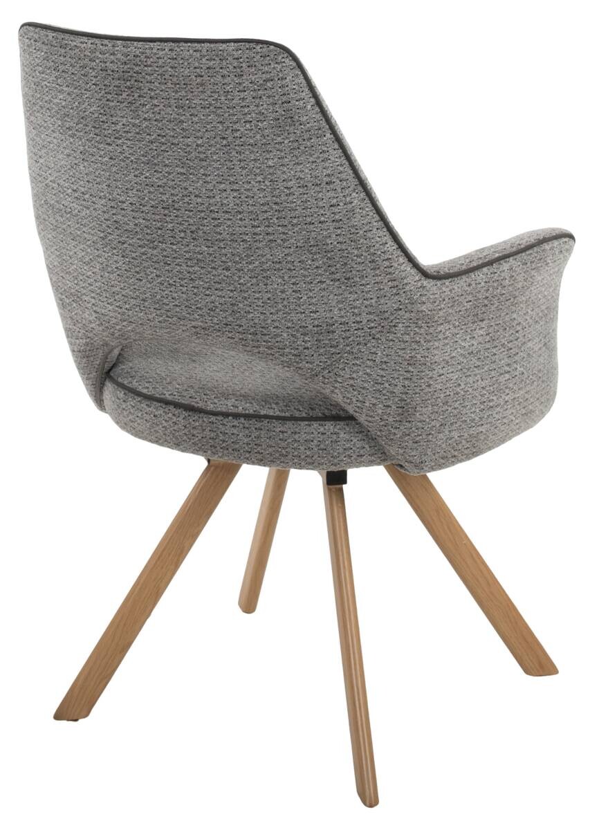 Stuhl Nila dunkelgrau Webstoff B/H/T: ca. 62x90x62 cm
