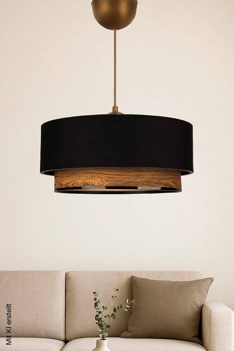 Pendelleuchte schwarz B/H/L/D: ca. 30x50x30x30 cm E27 1 Brennstellen