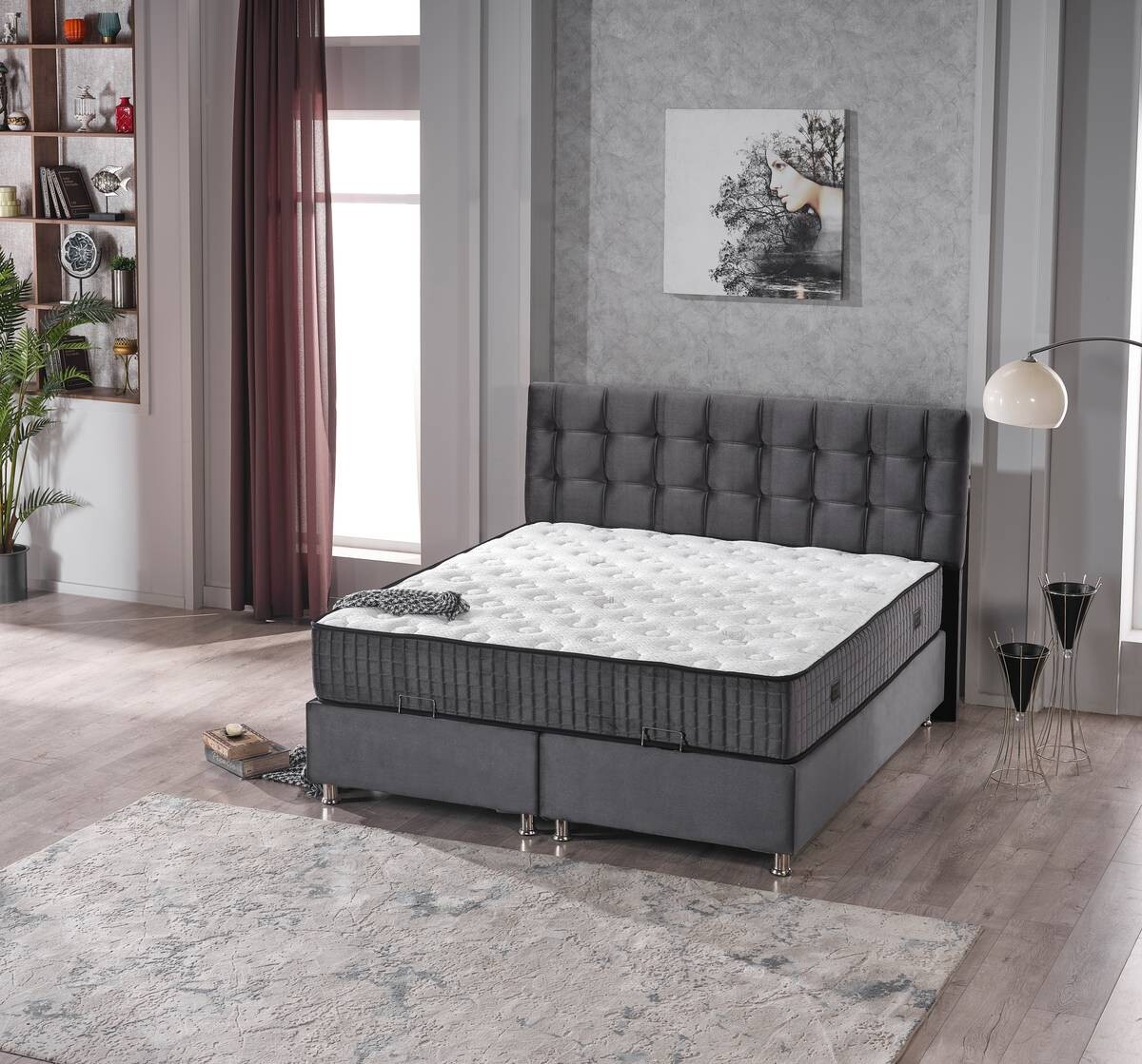 Polsterbett Etna anthrazit Liegefläche B/L: ca. 180x200 cm