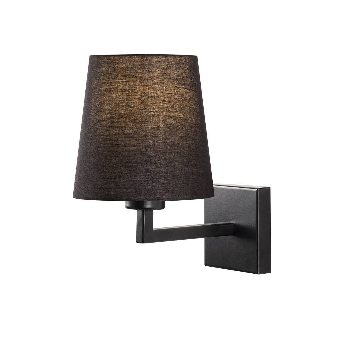 Opviq Wandleuchte schwarz Metall B/H/L: ca. 24x30x18 cm E27 1 Brennstellen