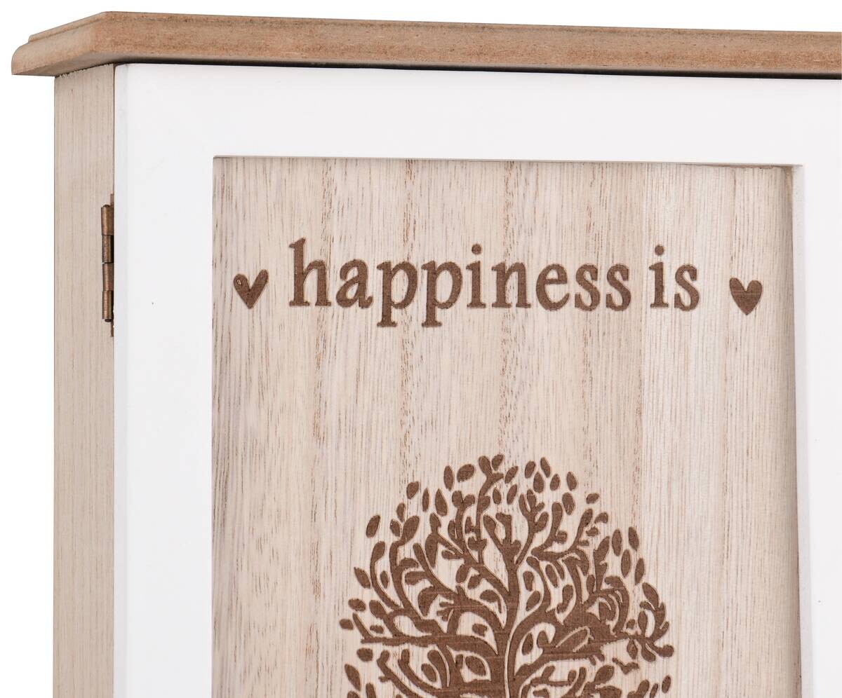 Schlüsselkasten Sandra weiß natur B/H/T: ca. 20x30x6 cm