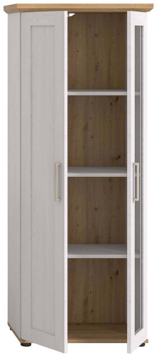 Vitrinenschrank VERONA Lärche Nachbildung Eiche Nachbildung B/H/T: ca. 64x161x37 cm