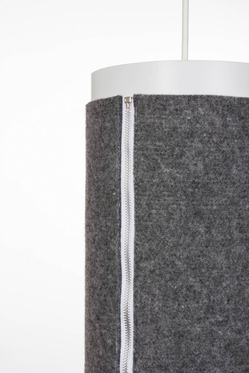 Kayoom Pendelleuchte Zip Star 110 Large grau Polypropylen B/H/L: ca. 19x52x19 cm E27 1 Brennstellen