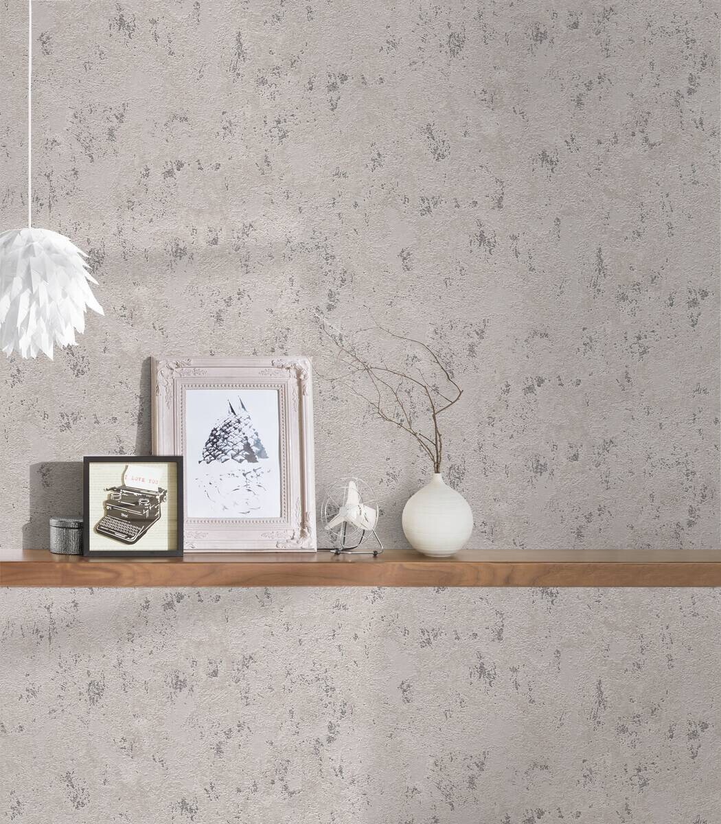 A.S.Creation Vliestapete silber beige B/H/D: ca. 53x1005x9 cm