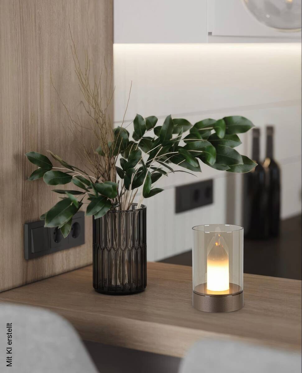 Nolo LED-Dekoleuchte Candle H/D: ca. 13x8,5 cm