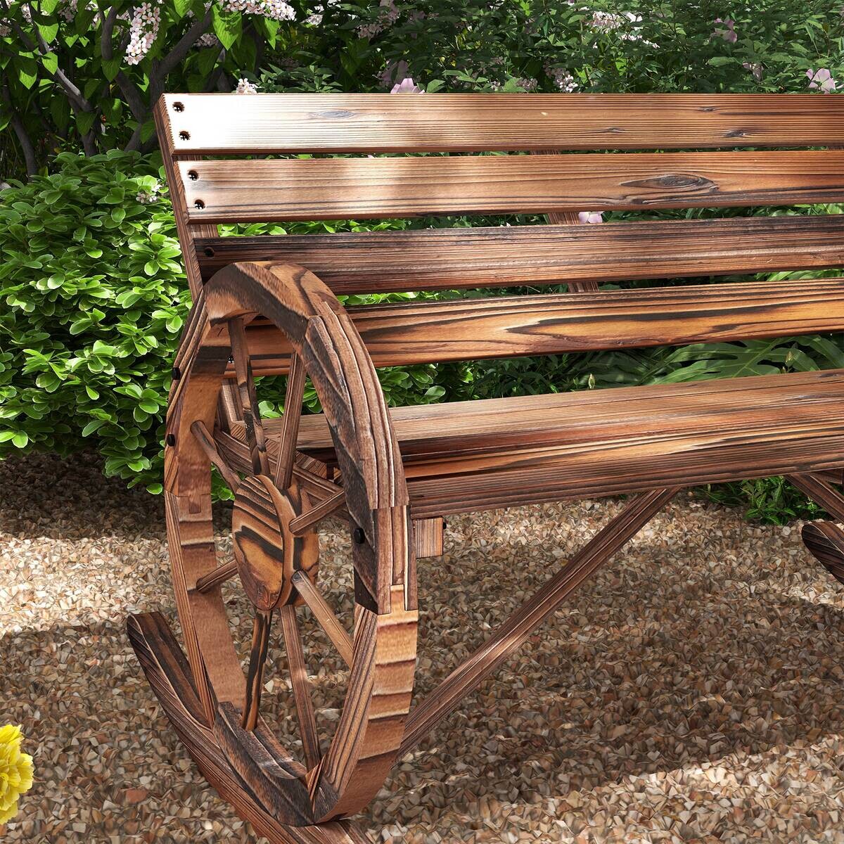 Outsunny Schaukelbank grau Holz B/H/L: ca. 88x105x74 cm
