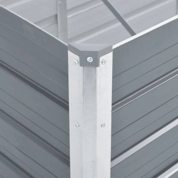 Garten-Hochbeet grau Stahl B/H/L: ca. 80x45x600 cm
