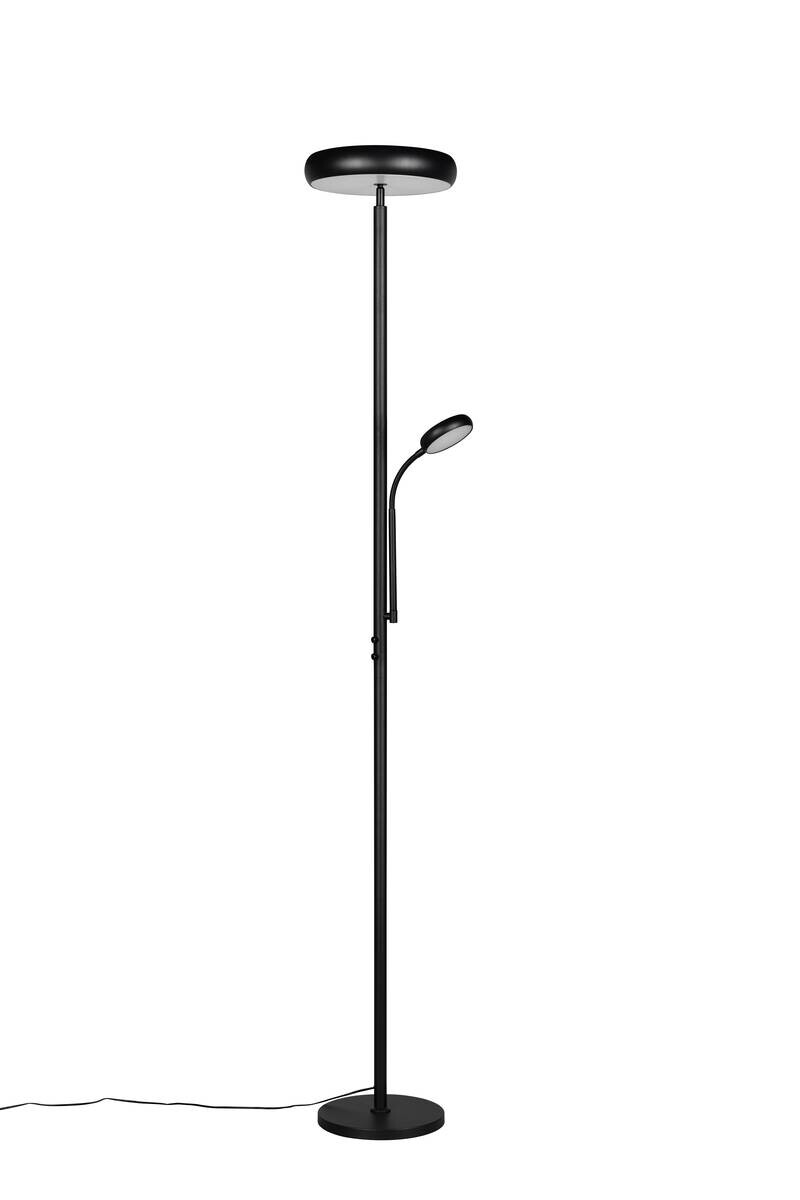 Reality Stehlampe mattschwarz Metall H: ca. 183 cm 1 Brennstellen