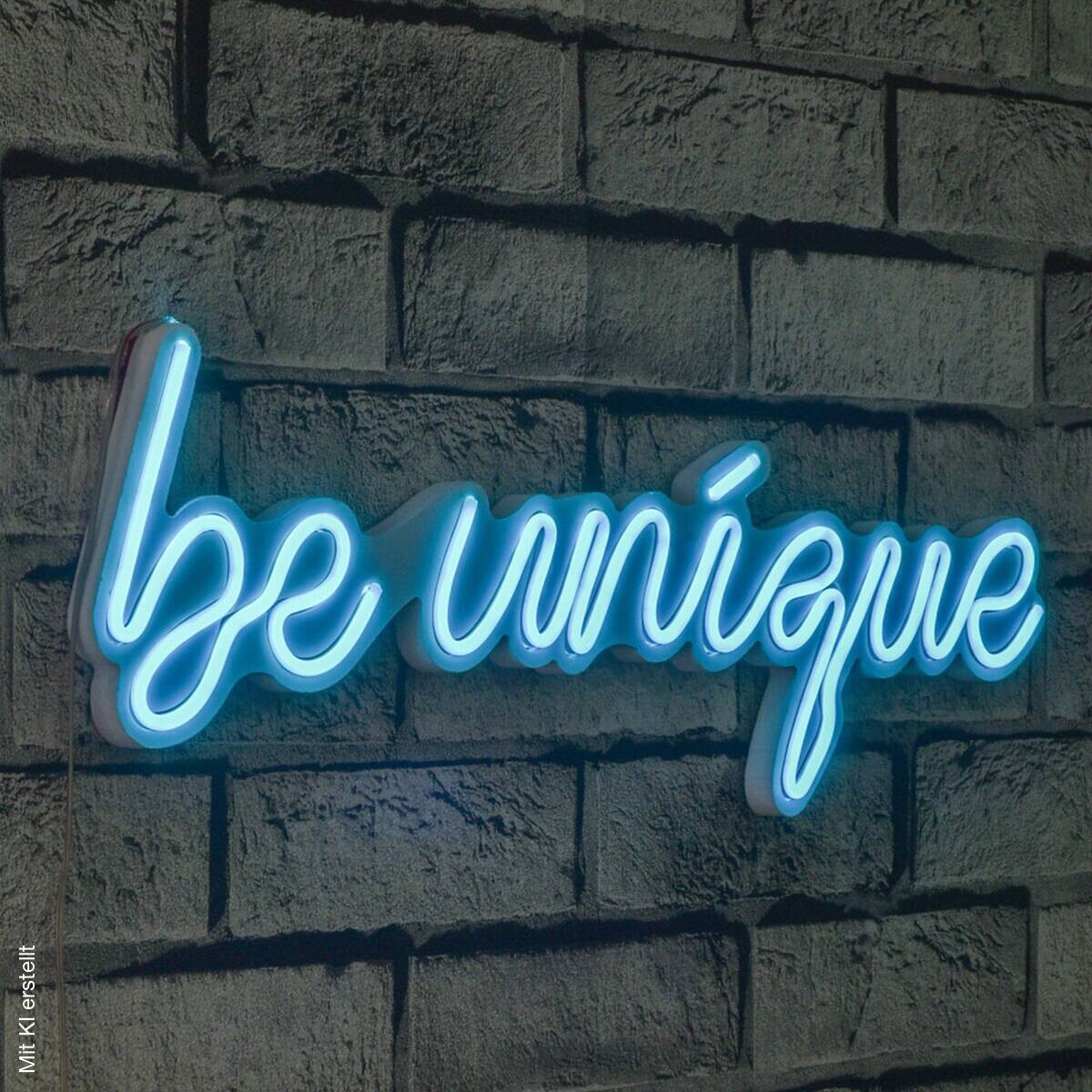 Opviq LED-Wandleuchte blau PVC B/H/T/L: ca. 49x17x2x49 cm