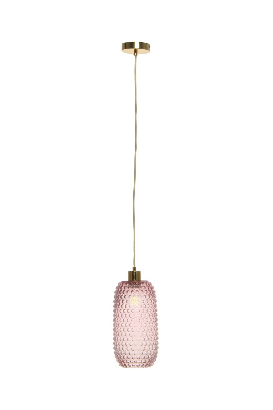 Kayoom Pendelleuchte rosa Glas B/H/L: ca. 15x34x15 cm E27 1 Brennstellen