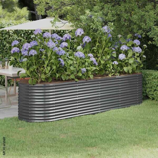 Hochbeet anthrazit Stahl B/H/L: ca. 80x68x296 cm