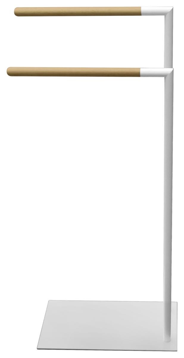 POCOline Handtuchhalter Nordic weiß braun Metall B/H/L: ca. 20x80x38 cm