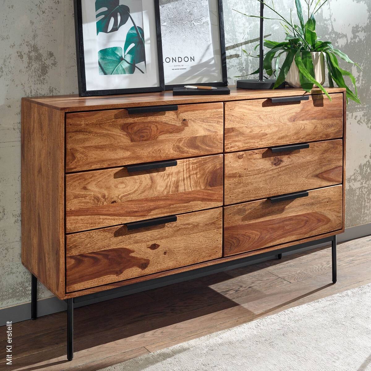 Kommode rosenholz Nachbildung B/H/T: ca. 117x80x42 cm
