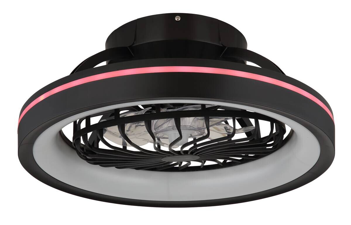 GLOBO LED-Deckenventilator DEANNE 3665 Opal schwarz H/D: ca. 20x48 cm max. 40 W