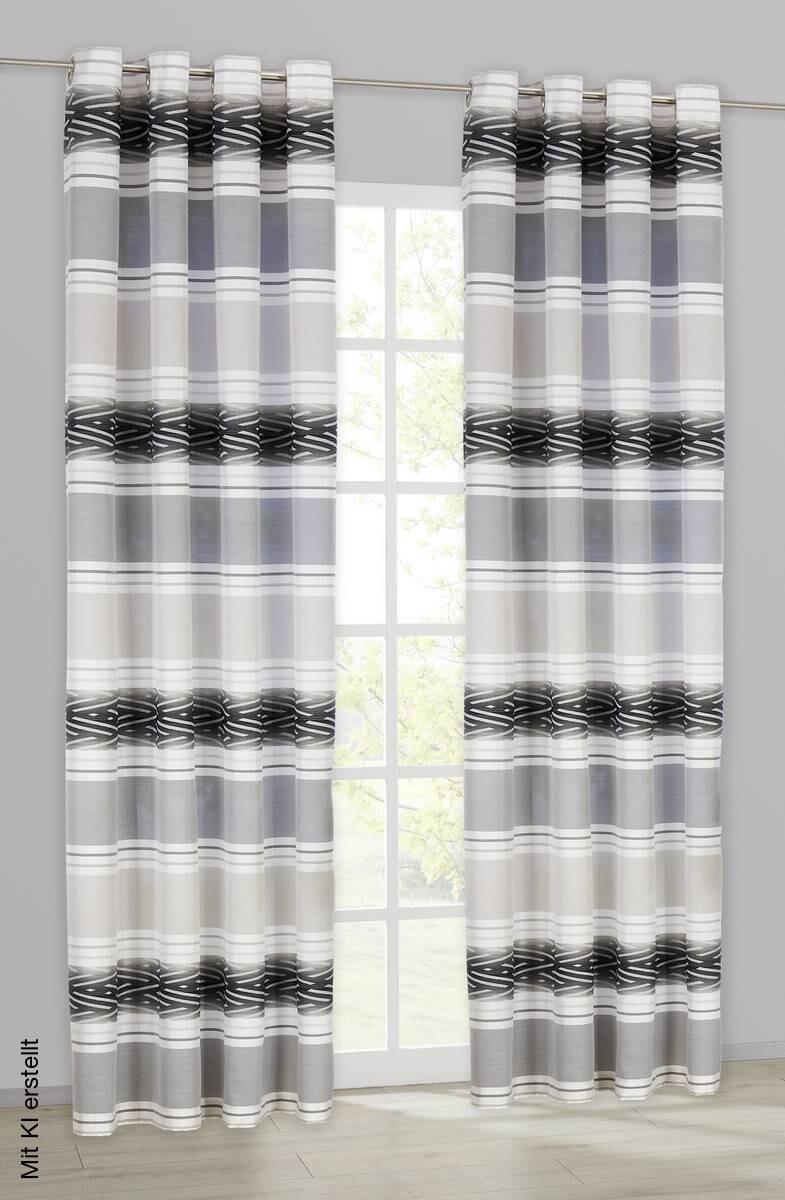 POCOline Ösenvorhang Sharon anthrazit 100% Polyester B/L: ca. 140x245 cm