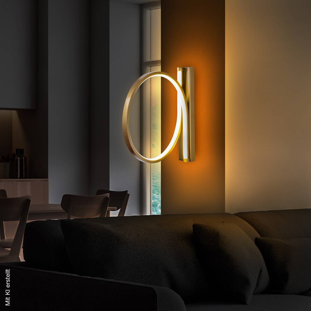Opviq LED-Wandleuchte gold B/H/T: ca. 30x30x50 cm