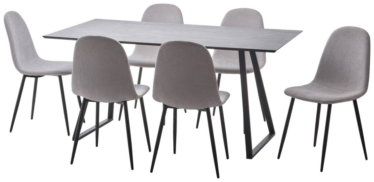 Tischgruppe Orlando Beton Optik grau B/H/T: ca. 160x75x90 cm