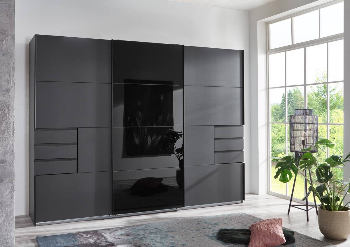Schwebetürenschrank Saigon Graphit B/H/T: ca. 270x210x64 cm