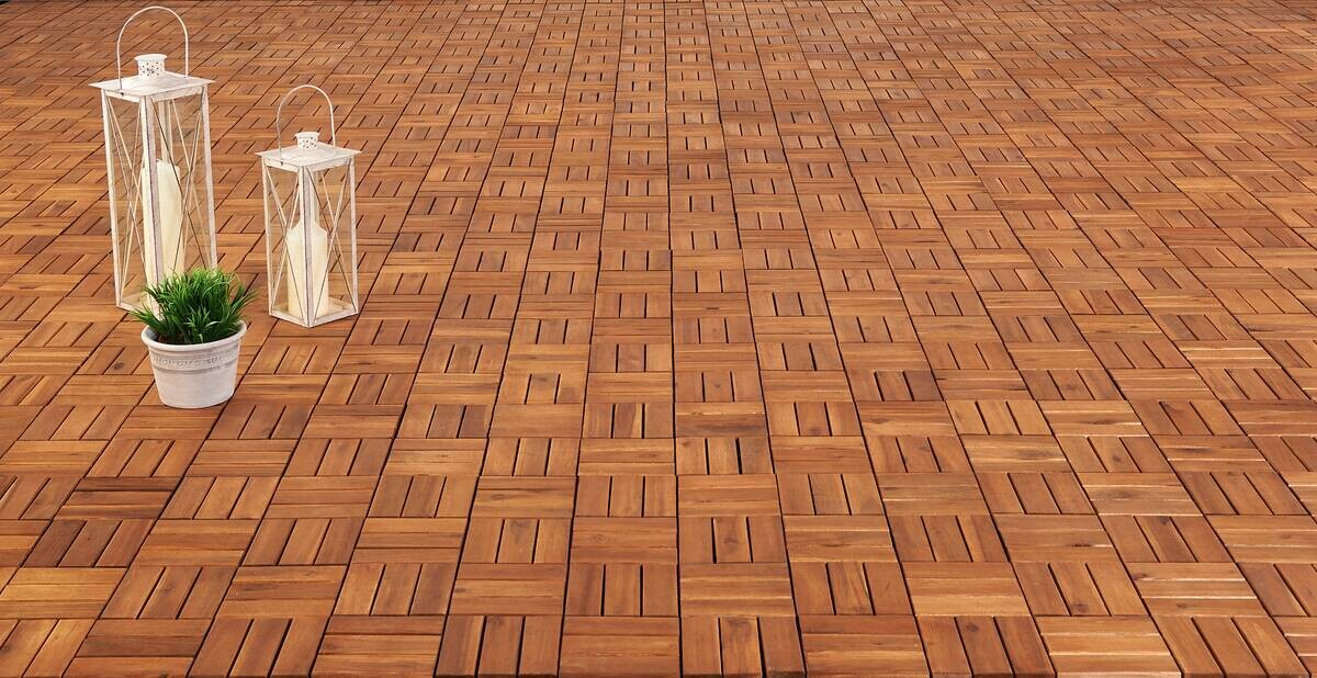 POCOline Terrassenfliese Akazie Akazie B/L: ca. 30x30 cm