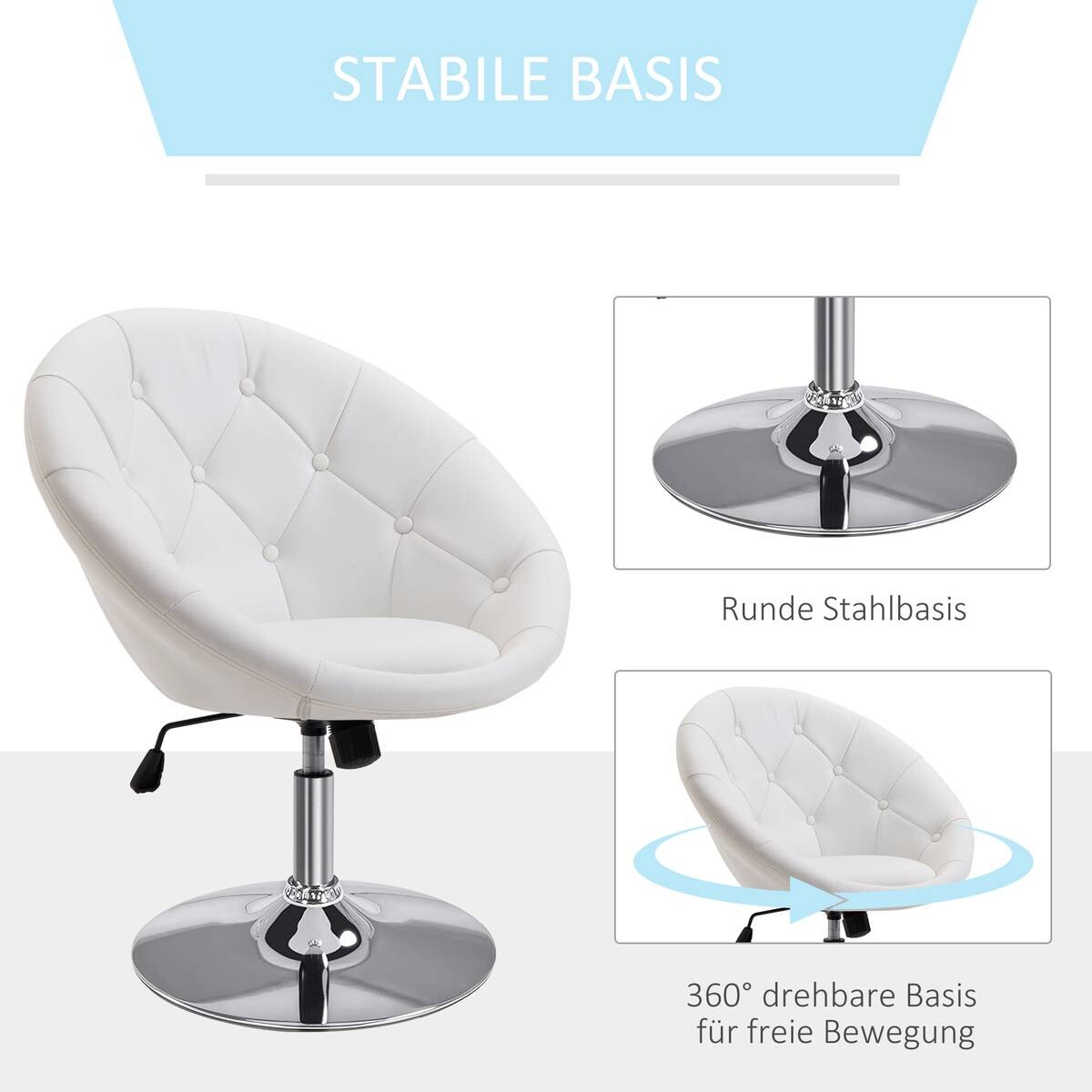 Hocker 833-357WT weiß