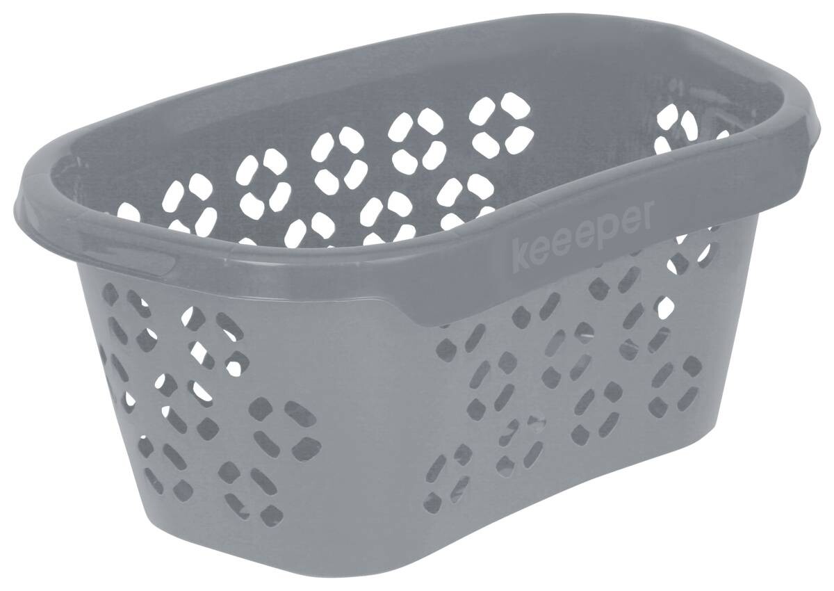 keeeper Wäschekorb grau B/H/L: ca. 38x26,5x57,5 cm