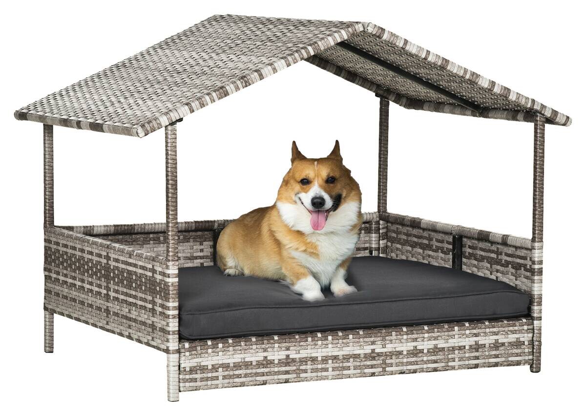 PawHut Hunde-Zubehör grau Polyester B/H/L: ca. 98x69x70 cm