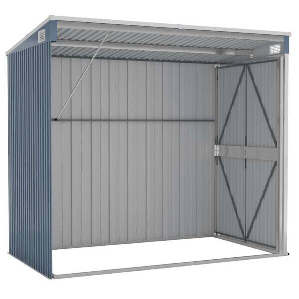 vidaXL Gartenhaus grau B/H/T: ca. 118x178x194 cm