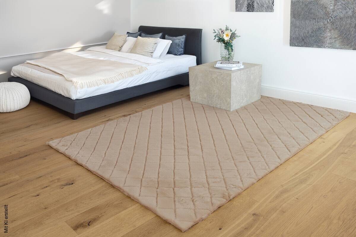 Padiro Hochflorteppich Imala 125 beige B/H/L: ca. 200x3x290 cm
