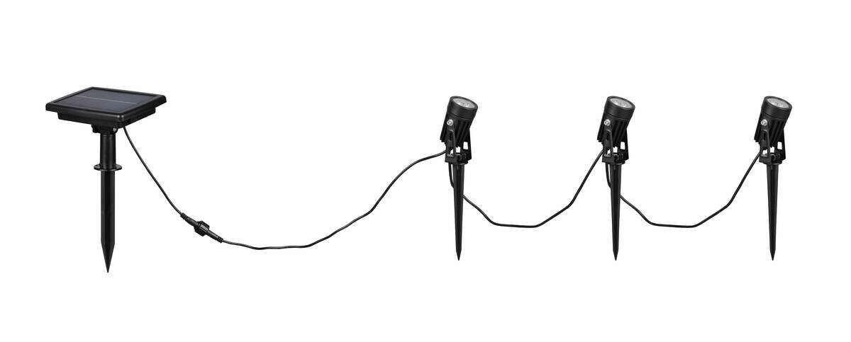Solar-Gartenstrahler mattschwarz B: ca. 62 cm