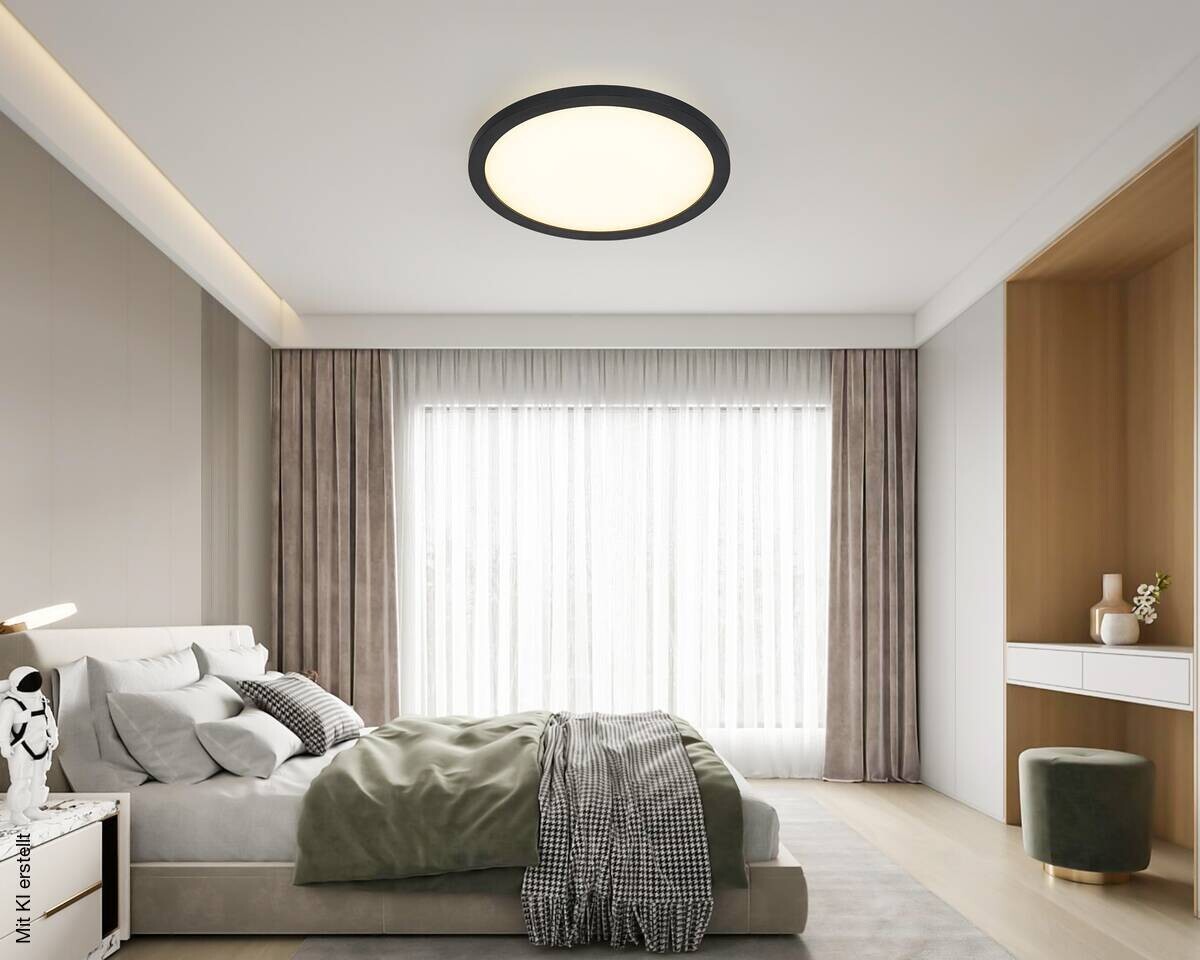 Nolo LED-Deckenleuchte Aria schwarz Kunststoff H/D: ca. 5x30 cm