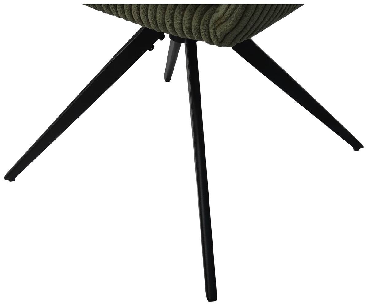 Armlehnstuhl Cliff grün Kord B/H/T: ca. 58x90x69 cm