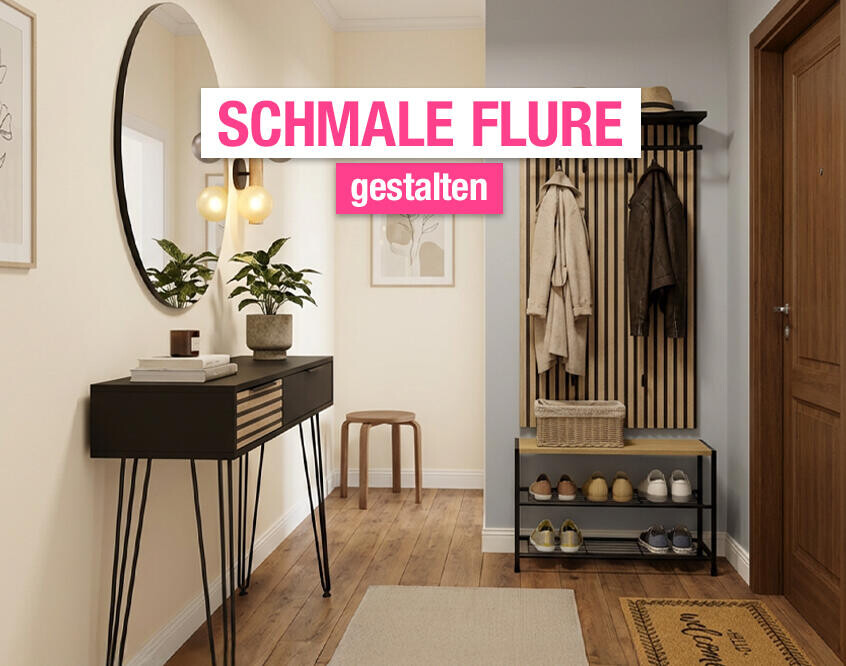 Schmalen Flur gestalten
