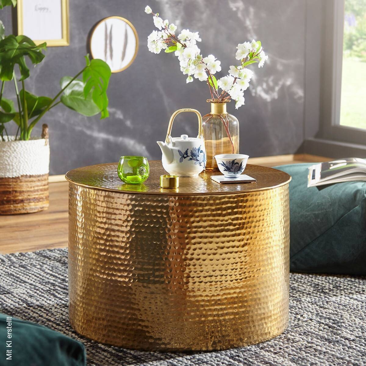 Couchtisch gold H: ca. 40 cm