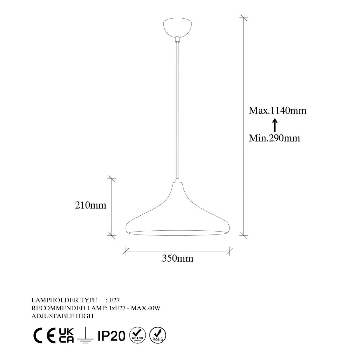 Opviq Pendelleuchte braun Metall B/H/T/L/D: ca. 35x114x35x35x35 cm E27 1 Brennstellen
