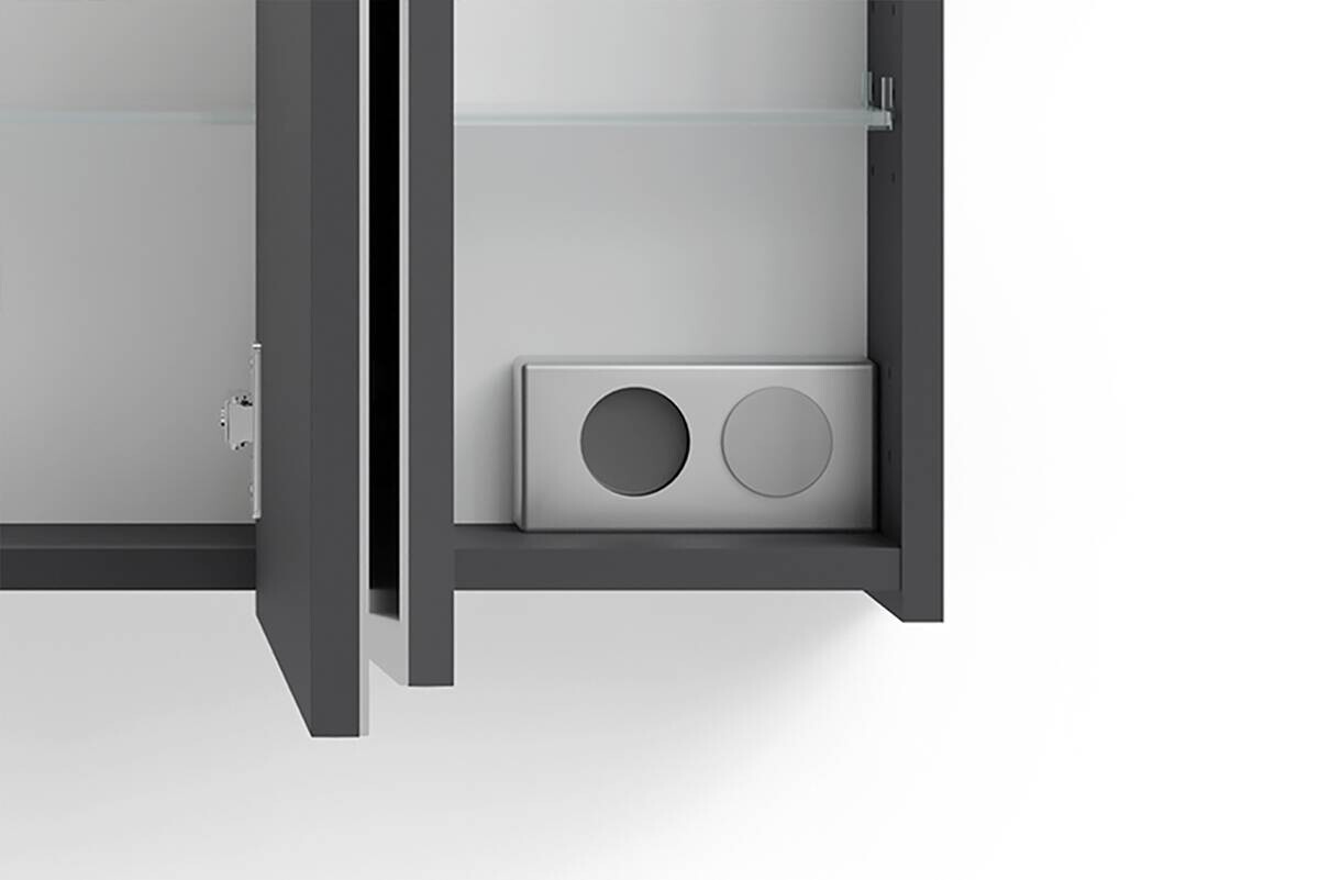 Spiegelschrank SPREE anthrazit B/H/T: ca. 90x60x15 cm