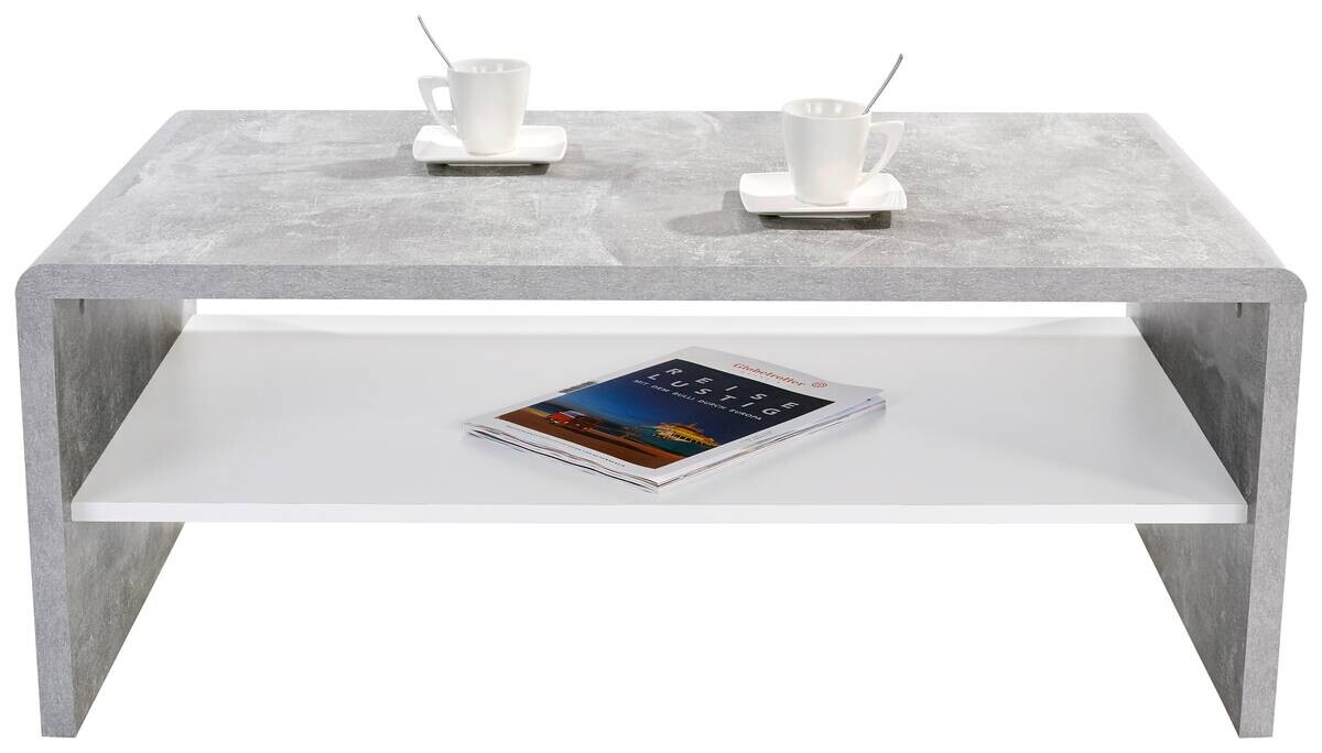 Couchtisch Cala Luna C4T02 Beton Alpinweiß B/H/T: ca. 100x40x59 cm