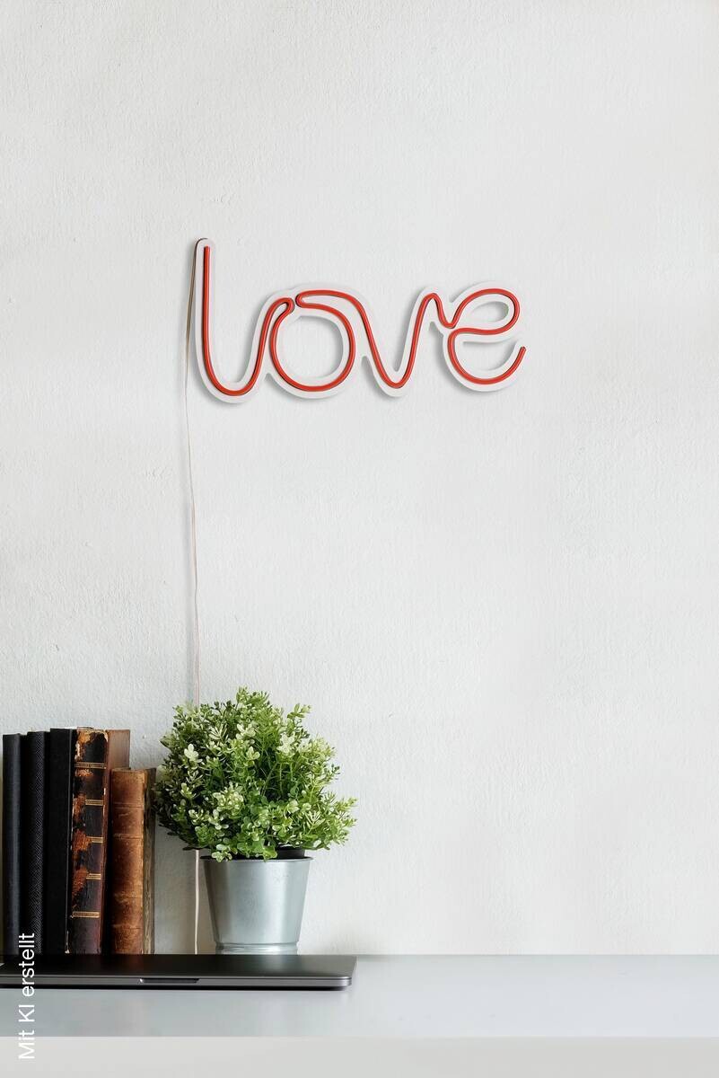 Opviq LED-Wandleuchte rot PVC B/H/T/L: ca. 37x19x2x37 cm