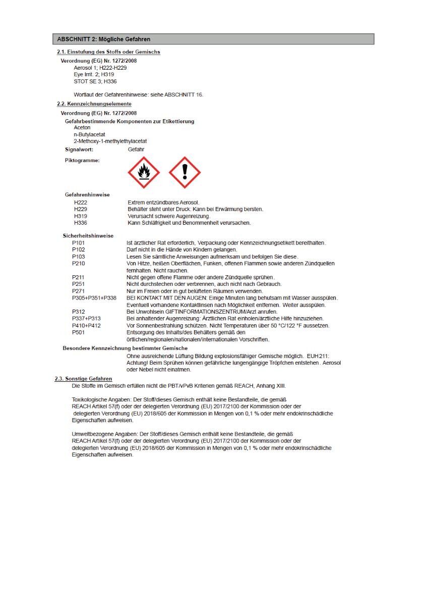 Super-Nova Klarlack Spray farblos hochglänzend ca. 0,4 l