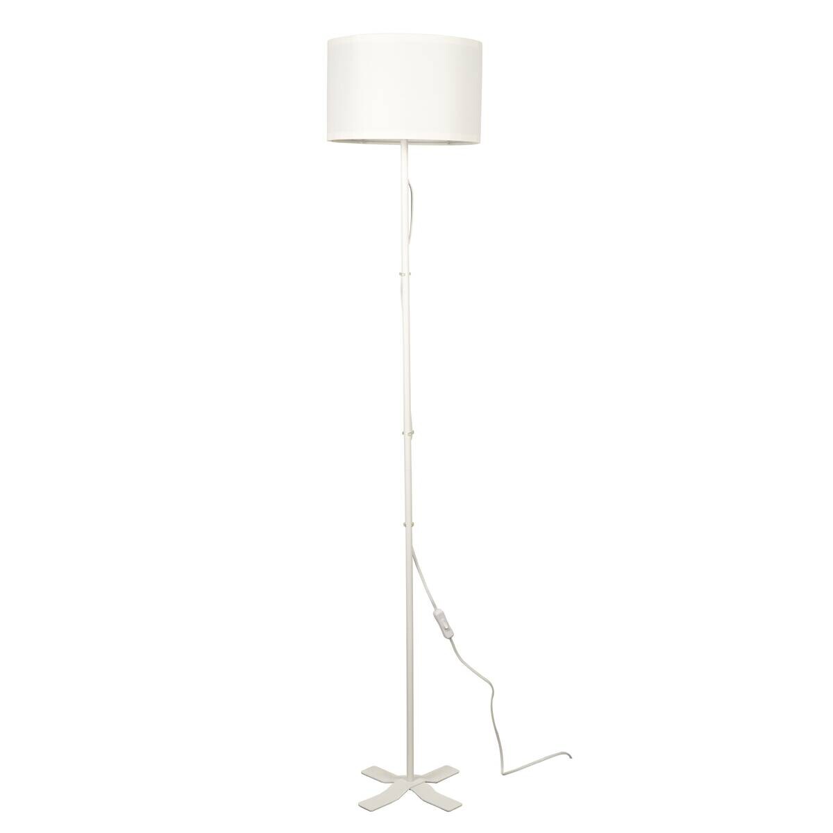 POCOline Stehlampe Zero weiß Metall Kunststoff H/D: ca. 143x28 cm E27 1 Brennstellen