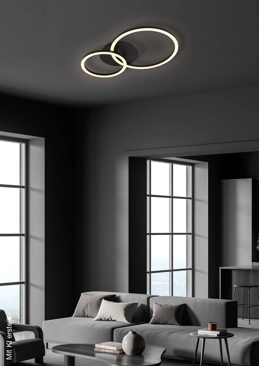 POCOline LED-Deckenleuchte Nio schwarz B/H/L: ca. 40x11,5x58 cm
