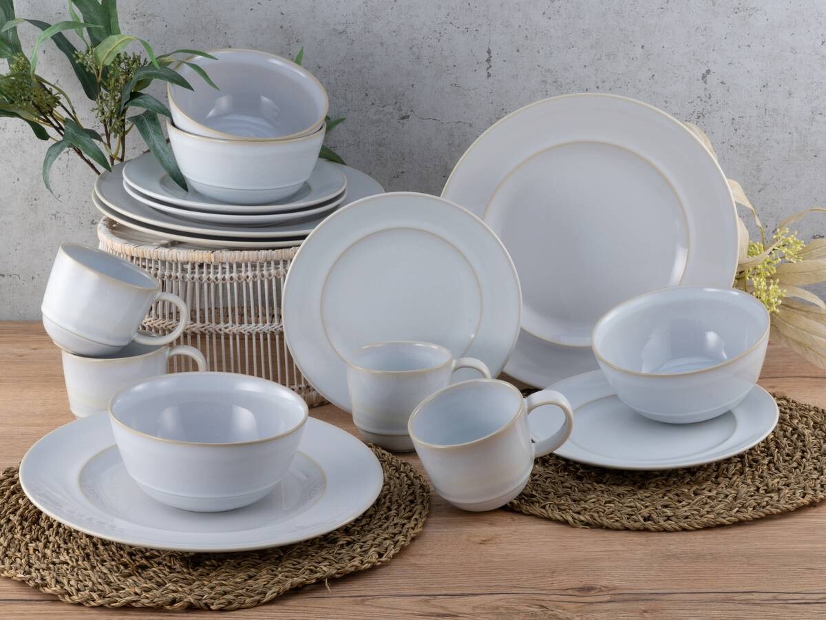 CreaTable Kombiservice ANTIQUE sand Steinzeug 16 tlg.