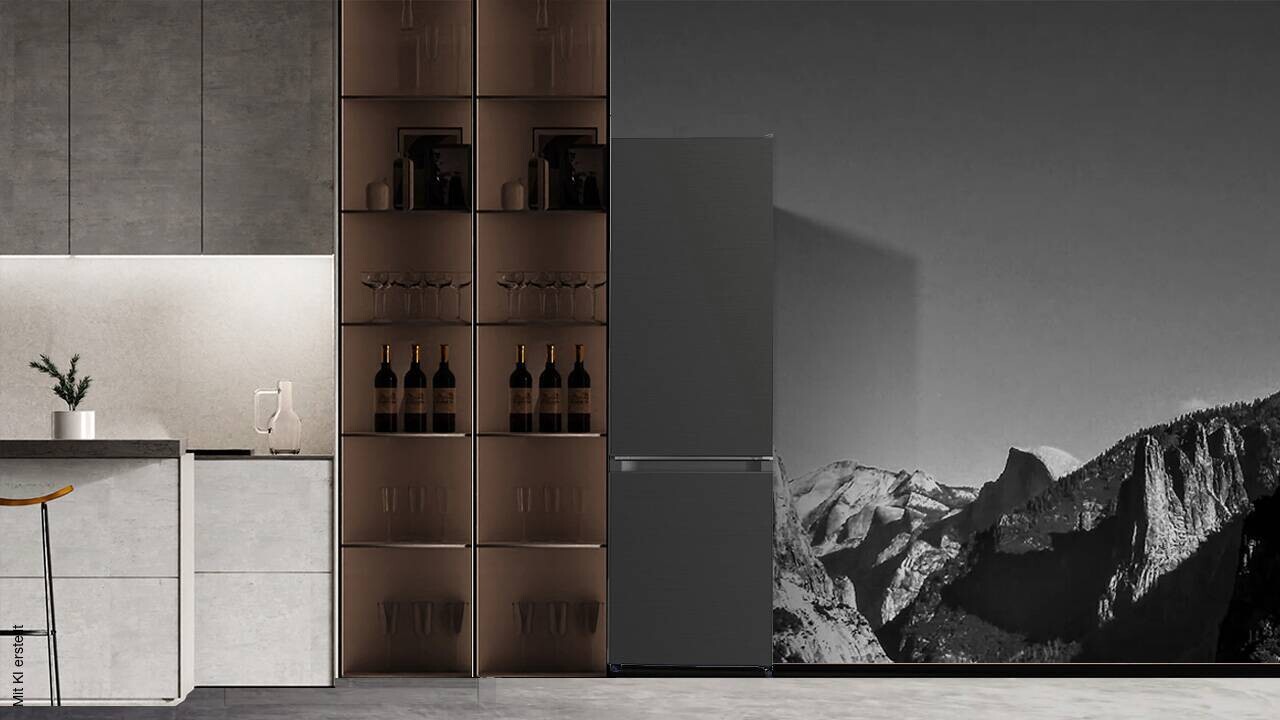 POCOline Kühl-/Gefrierkombination KGK262-176CDIX dark Inox B/H/T: ca. 54x176x55 cm
