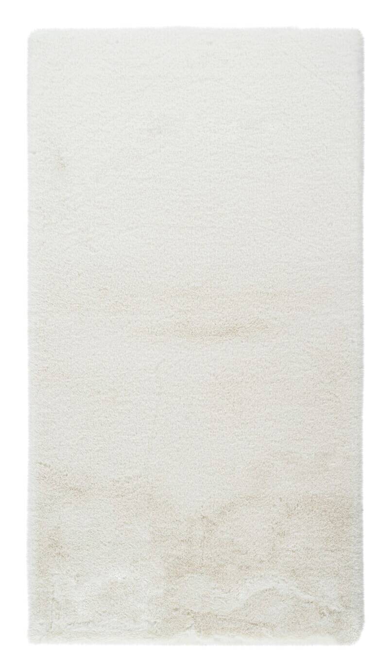 Kayoom Kurzflorteppich Badematte Rabbit Light 625 weiß B/H/L: ca. 50x2,4x90 cm
