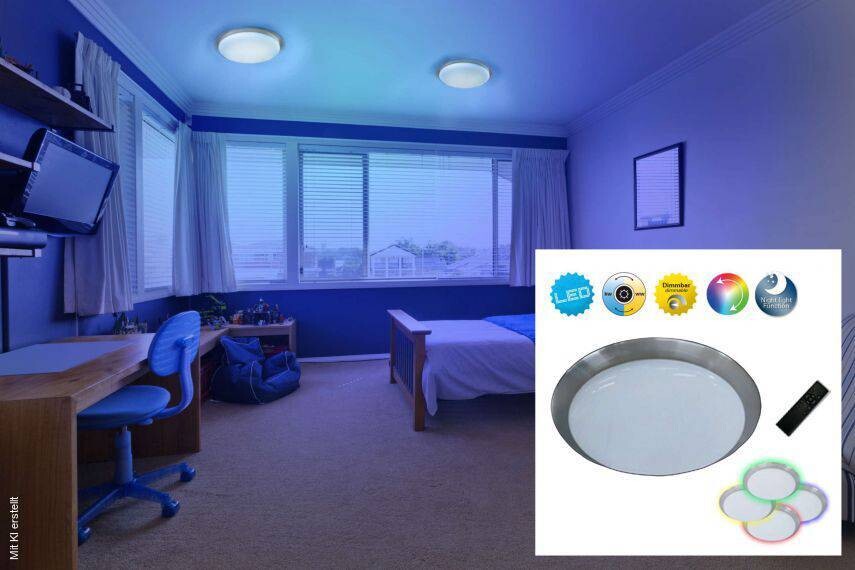 Näve Leuchten LED Deckenleuchte NV1278461 weiß Metall Kunststoff H/D: ca. 8x59 cm null 1 Brennstellen