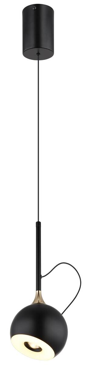 GLOBO Pendelleuchte mattschwarz gold Metall H/D: ca. 150x12 cm 1 Brennstellen