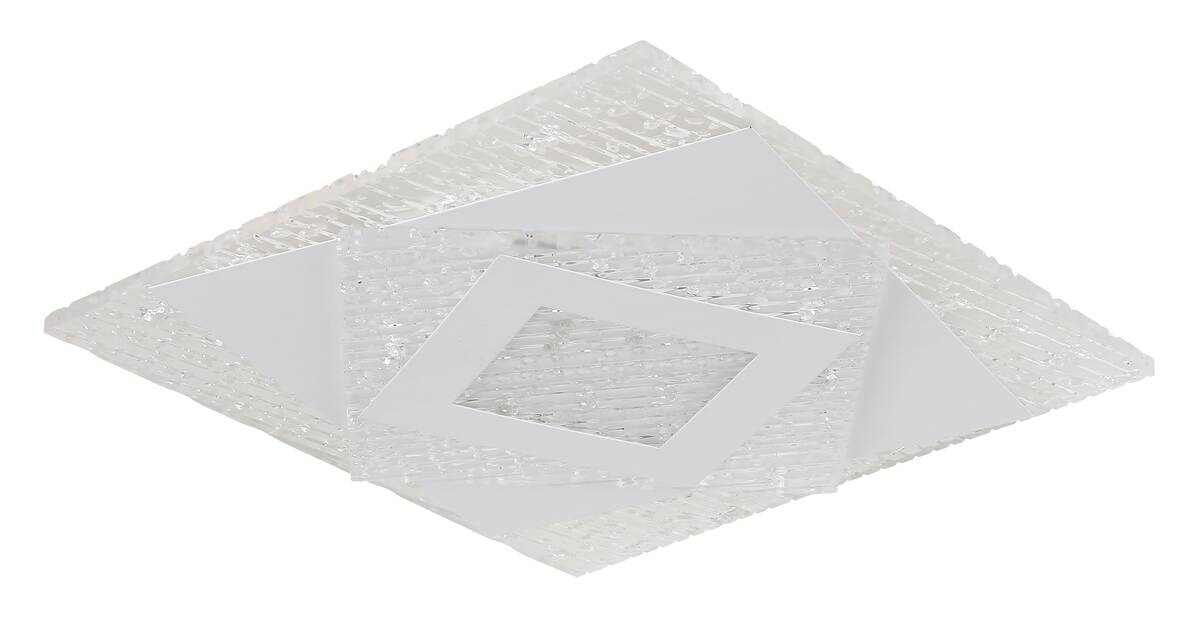 GLOBO LED-Deckenleuchte VELORA weiß Acryl Metall B/H/T: ca. 29x3,8x29 cm 1 Brennstellen