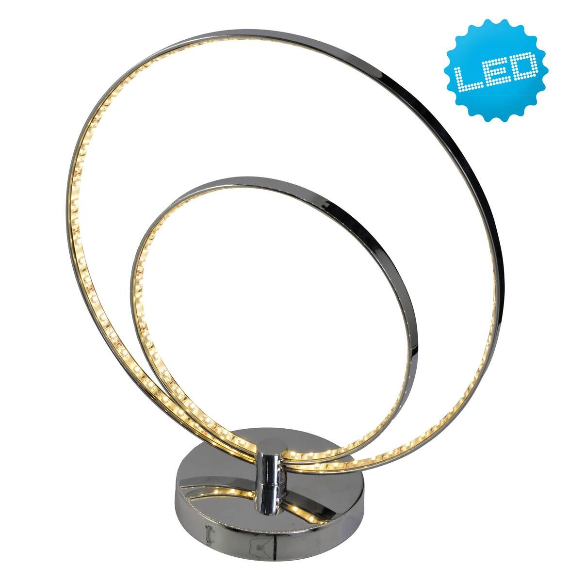 Näve Leuchten Tischleuchte 3100042 Chrom Metall B/H/T: ca. 18x38,5x35 cm null 2 Brennstellen