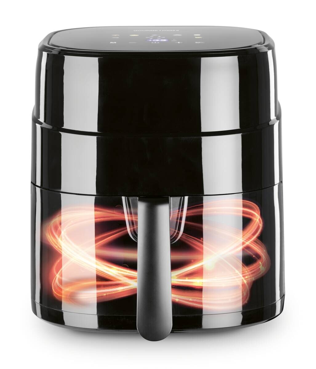 GOURMETmaxx Heißluftfritteuse 16538 schwarz Metall B/H/L: ca. 34,4x30,5x26,5 cm ca. 4,5 l