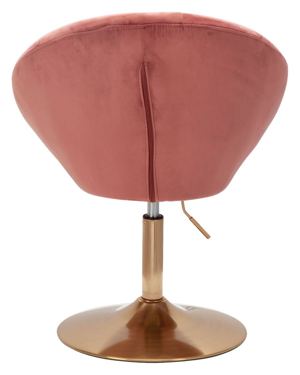 Wohnling Sessel rosa gold Samt Eisen B/H/T: ca. 67x80x62 cm